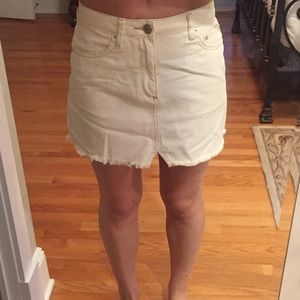 Off white denim BDG mini skirt